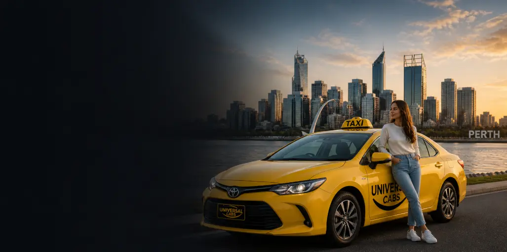Perth taxi service by Universal Cabs for airport transfers and local rides